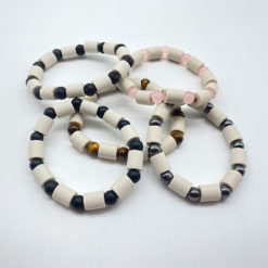 Energie Armband mit EM Keramik und Mineralsteinen