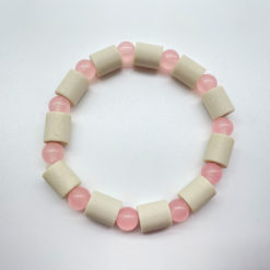 EM Keramik Mineral Armband Rosenquarz