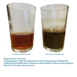 Vergleich Osmosewasser / Leitungswasser