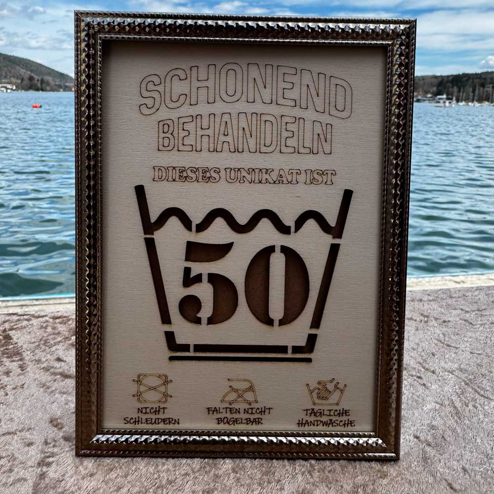 Geldgeschenk im Rahmen - Schonend behandeln 50