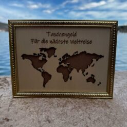 Geldgeschenk im Rahmen - Taschengeld / Reise