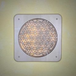 Wandlicht Blume des Lebens - Batterie - warmweiß