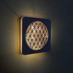 Wandlicht Blume des Lebens - Batterie - warmweiß