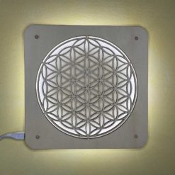 Wandlicht Blume des Lebens - USB - Kaltweiß