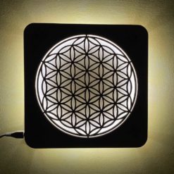 Wandlicht Blume des Lebens - USB - Kaltweiß