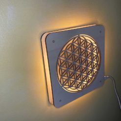 Wandlicht Blume des Lebens - USB - warmweiß