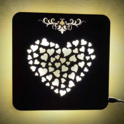 Wandlicht Herz - USB - kaltweiß